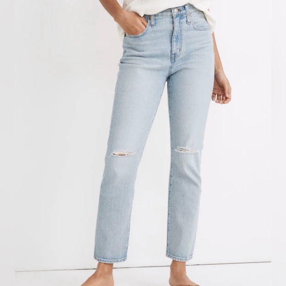 Madewell Slim Crop Boyjean Ripped Edition Sz 26 - Picture 1 of 5